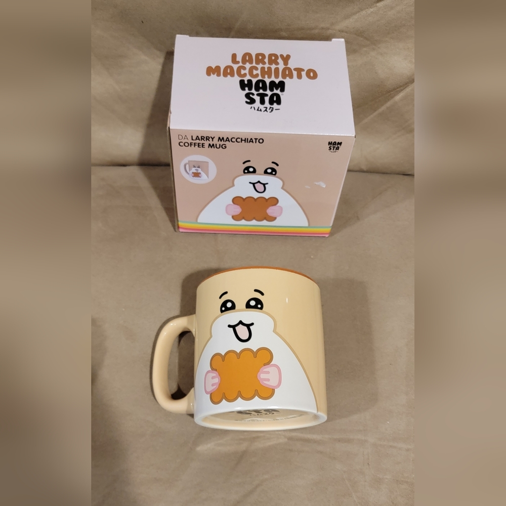 Hamsta World Mug  New Da Larry Macchiato Coffee  Brown Hamster Large Size